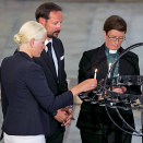 22. juli: Kronprinsparet deltar på minnegudstjeneste i Oslo Domkirke to år etter terrorangrepene 22. juli 2011 i Oslo og på Utøya (Foto: Heiko Junge, NTB scanpix)